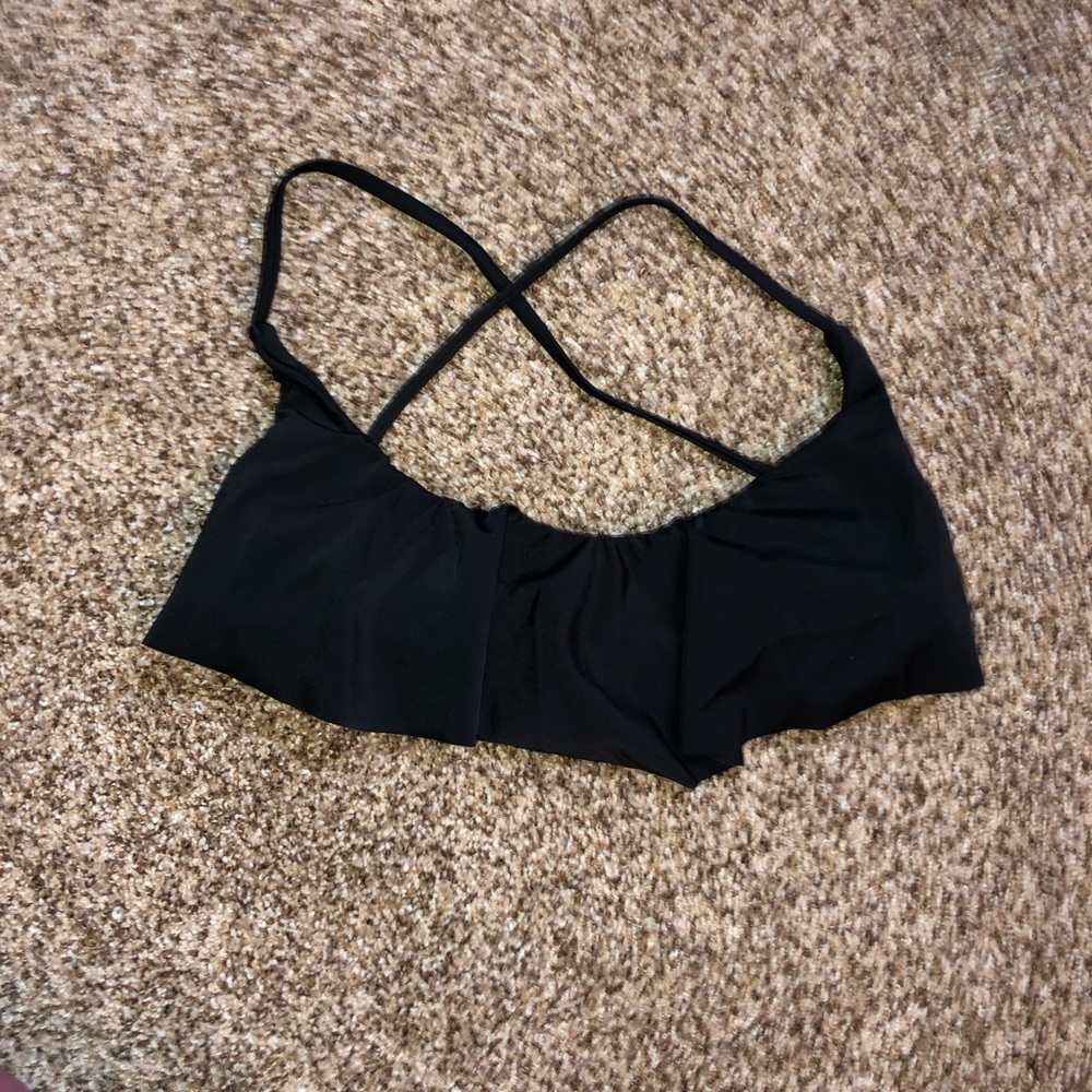 black swim top
